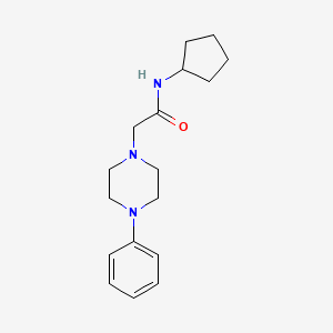 molecular formula C17H25N3O B5312274 N-cyclopentyl-2-(4-phenylpiperazin-1-yl)acetamide 