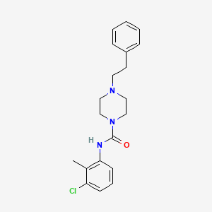 molecular formula C20H24ClN3O B5312404 N-(3-chloro-2-methylphenyl)-4-(2-phenylethyl)piperazine-1-carboxamide 