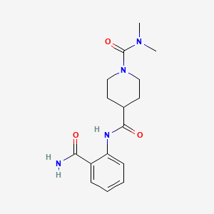 molecular formula C16H22N4O3 B5312425 N4-(2-CARBAMOYLPHENYL)-N1,N1-DIMETHYLPIPERIDINE-1,4-DICARBOXAMIDE 