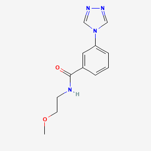 molecular formula C12H14N4O2 B5312559 N-(2-methoxyethyl)-3-(1,2,4-triazol-4-yl)benzamide 