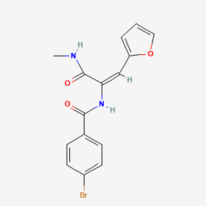molecular formula C15H13BrN2O3 B5312940 4-bromo-N-[(E)-1-(furan-2-yl)-3-(methylamino)-3-oxoprop-1-en-2-yl]benzamide 