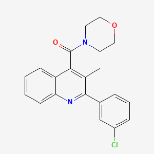 molecular formula C21H19ClN2O2 B5312975 [2-(3-Chlorophenyl)-3-methylquinolin-4-yl](morpholin-4-yl)methanone 