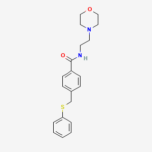 molecular formula C20H24N2O2S B5313133 N-(2-morpholin-4-ylethyl)-4-(phenylsulfanylmethyl)benzamide 