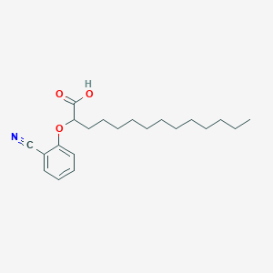 molecular formula C21H31NO3 B053133 2-(2-Cyanophenoxy)tetradecanoic acid CAS No. 116624-99-8