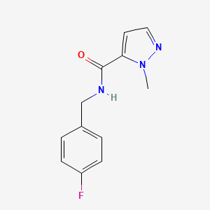 molecular formula C12H12FN3O B5313549 N-[(4-FLUOROPHENYL)METHYL]-1-METHYL-1H-PYRAZOLE-5-CARBOXAMIDE 