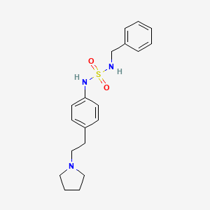molecular formula C19H25N3O2S B5313581 N-(benzylsulfamoyl)-4-(2-pyrrolidin-1-ylethyl)aniline 