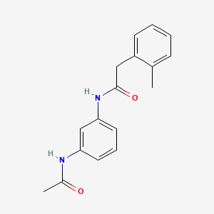 molecular formula C17H18N2O2 B5313594 N-(3-acetamidophenyl)-2-(2-methylphenyl)acetamide 