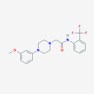 molecular formula C20H22F3N3O2 B5313658 2-[4-(3-methoxyphenyl)piperazin-1-yl]-N-[2-(trifluoromethyl)phenyl]acetamide 