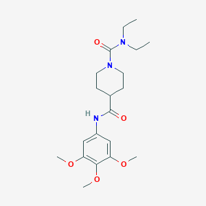 molecular formula C20H31N3O5 B5313776 N~1~,N~1~-diethyl-N~4~-(3,4,5-trimethoxyphenyl)piperidine-1,4-dicarboxamide 