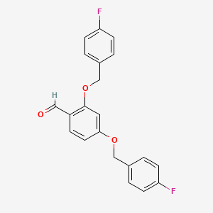 molecular formula C21H16F2O3 B5313882 Benzaldehyde, 2,4-di(4-fluorobenzyloxy)- 