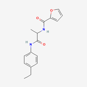 molecular formula C16H18N2O3 B5314077 N-[1-(4-ethylanilino)-1-oxopropan-2-yl]furan-2-carboxamide 