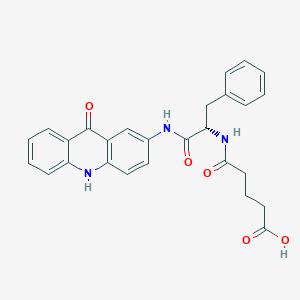 5-Oxo-5-({(2S)-1-oxo-1-[(9-oxo-9,10-dihydroacridin-2-yl)amino]-3-phenylpropan-2-yl}amino)pentanoic acid