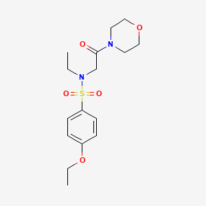 molecular formula C16H24N2O5S B5314265 4-ethoxy-N-ethyl-N-[2-(morpholin-4-yl)-2-oxoethyl]benzenesulfonamide 