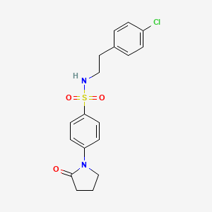 molecular formula C18H19ClN2O3S B5314355 N-[2-(4-CHLOROPHENYL)ETHYL]-4-(2-OXOPYRROLIDIN-1-YL)BENZENE-1-SULFONAMIDE 