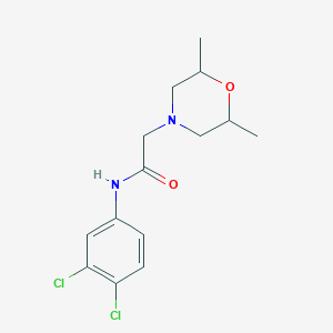 molecular formula C14H18Cl2N2O2 B5314388 N-(3,4-dichlorophenyl)-2-(2,6-dimethylmorpholin-4-yl)acetamide 