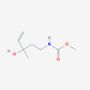 molecular formula C8H15NO3 B053146 Methyl (3-hydroxy-3-methylpent-4-en-1-yl)carbamate CAS No. 116699-61-7