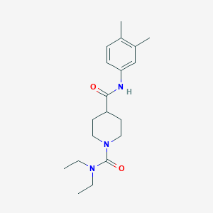 molecular formula C19H29N3O2 B5314676 N~4~-(3,4-dimethylphenyl)-N~1~,N~1~-diethylpiperidine-1,4-dicarboxamide 