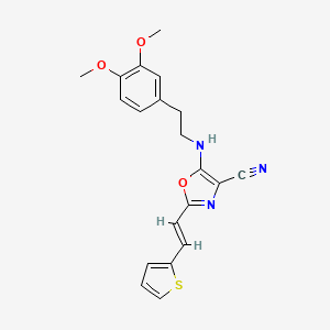 molecular formula C20H19N3O3S B5314906 5-{[2-(3,4-DIMETHOXYPHENYL)ETHYL]AMINO}-2-[(1E)-2-(THIOPHEN-2-YL)ETHENYL]-1,3-OXAZOLE-4-CARBONITRILE 