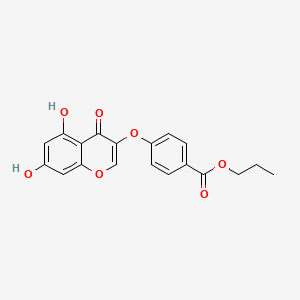 molecular formula C19H16O7 B5314956 Propyl 4-(5,7-dihydroxy-4-oxochromen-3-yl)oxybenzoate 