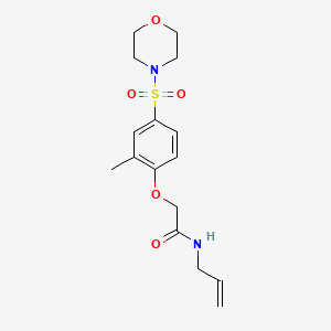molecular formula C16H22N2O5S B5314969 2-[2-METHYL-4-(MORPHOLINE-4-SULFONYL)PHENOXY]-N-(PROP-2-EN-1-YL)ACETAMIDE 