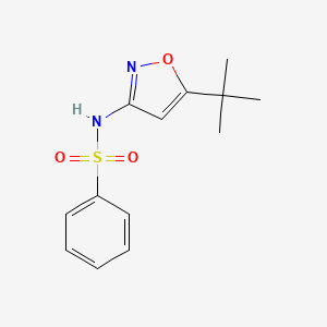 molecular formula C13H16N2O3S B5315130 N-(5-tert-butyl-1,2-oxazol-3-yl)benzenesulfonamide 