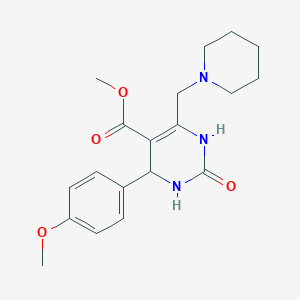 molecular formula C19H25N3O4 B5315371 Methyl 4-(4-methoxyphenyl)-2-oxo-6-(piperidin-1-ylmethyl)-1,2,3,4-tetrahydropyrimidine-5-carboxylate 