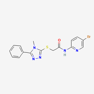 molecular formula C16H14BrN5OS B5315401 N-(5-BROMO-2-PYRIDINYL)-2-[(4-METHYL-5-PHENYL-4H-1,2,4-TRIAZOL-3-YL)SULFANYL]ACETAMIDE 