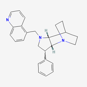 molecular formula C25H27N3 B5315491 (2R,3R,6R)-3-phenyl-5-(quinolin-5-ylmethyl)-1,5-diazatricyclo[5.2.2.02,6]undecane 
