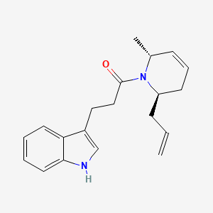 molecular formula C20H24N2O B5315708 3-(1H-indol-3-yl)-1-[(2R,6R)-6-methyl-2-prop-2-enyl-3,6-dihydro-2H-pyridin-1-yl]propan-1-one 