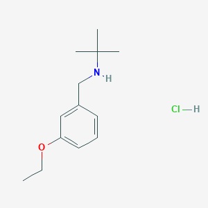 molecular formula C13H22ClNO B5315881 N-[(3-ethoxyphenyl)methyl]-2-methylpropan-2-amine;hydrochloride 