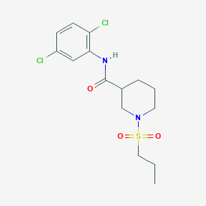 molecular formula C15H20Cl2N2O3S B5315899 N-(2,5-dichlorophenyl)-1-propylsulfonylpiperidine-3-carboxamide 