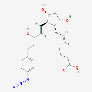 molecular formula C23H31N3O5 B053161 (Z)-7-[(1R,2R,3R,5S)-2-[(E)-5-(4-azidophenyl)-3-hydroxypent-1-enyl]-3,5-dihydroxycyclopentyl]hept-5-enoic acid CAS No. 117625-46-4