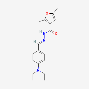 molecular formula C18H23N3O2 B5316345 N'-[(E)-[4-(Diethylamino)phenyl]methylidene]-2,5-dimethylfuran-3-carbohydrazide 