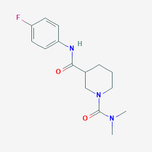 molecular formula C15H20FN3O2 B5316384 N~3~-(4-fluorophenyl)-N~1~,N~1~-dimethylpiperidine-1,3-dicarboxamide 