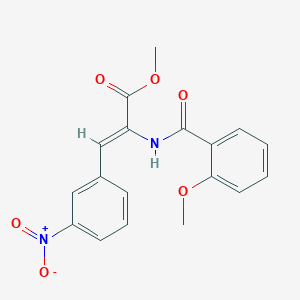 molecular formula C18H16N2O6 B5316463 methyl (Z)-2-[(2-methoxybenzoyl)amino]-3-(3-nitrophenyl)prop-2-enoate 