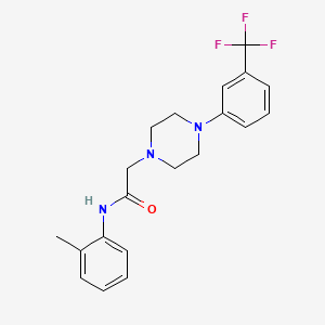 molecular formula C20H22F3N3O B5316676 N-(2-methylphenyl)-2-{4-[3-(trifluoromethyl)phenyl]piperazin-1-yl}acetamide 