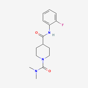 molecular formula C15H20FN3O2 B5316732 N~4~-(2-fluorophenyl)-N~1~,N~1~-dimethylpiperidine-1,4-dicarboxamide 
