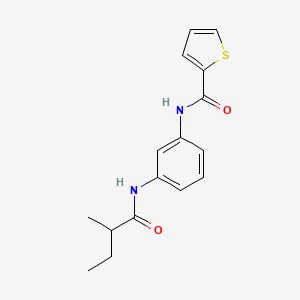 molecular formula C16H18N2O2S B5316806 N-{3-[(2-methylbutanoyl)amino]phenyl}thiophene-2-carboxamide 