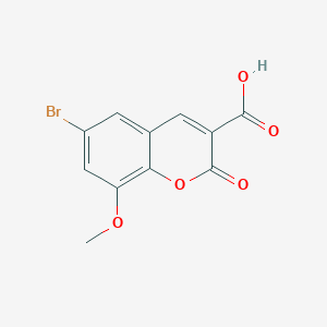 molecular formula C11H7BrO5 B053169 6-溴-8-甲氧基-2-氧代-2H-苯并色满-3-羧酸 CAS No. 119686-34-9