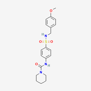 molecular formula C20H25N3O4S B5316934 N-[4-[(4-methoxyphenyl)methylsulfamoyl]phenyl]piperidine-1-carboxamide 