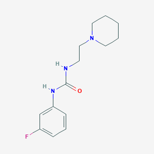 molecular formula C14H20FN3O B5317055 N-(3-FLUOROPHENYL)-N'-(2-PIPERIDINOETHYL)UREA 
