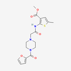 molecular formula C18H21N3O5S B5317106 METHYL 2-{2-[4-(FURAN-2-CARBONYL)PIPERAZIN-1-YL]ACETAMIDO}-5-METHYLTHIOPHENE-3-CARBOXYLATE 