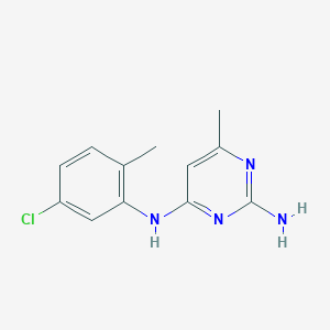 molecular formula C12H13ClN4 B5317140 N~4~-(5-chloro-2-methylphenyl)-6-methyl-2,4-pyrimidinediamine 