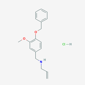 molecular formula C18H22ClNO2 B5317151 N-[4-(Benzyloxy)-3-methoxybenzyl]prop-2-en-1-amine hydrochloride 