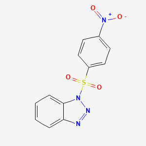 molecular formula C12H8N4O4S B5317152 1-[(4-nitrophenyl)sulfonyl]-1H-1,2,3-benzotriazole 