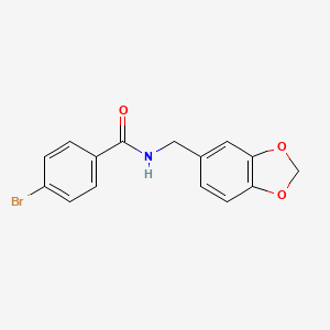 molecular formula C15H12BrNO3 B5317170 N-(1,3-benzodioxol-5-ylmethyl)-4-bromobenzamide 