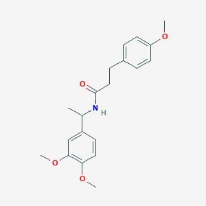 molecular formula C20H25NO4 B5317220 N-[1-(3,4-dimethoxyphenyl)ethyl]-3-(4-methoxyphenyl)propanamide 