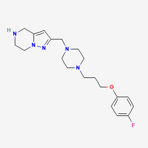 molecular formula C20H28FN5O B5317233 2-({4-[3-(4-fluorophenoxy)propyl]-1-piperazinyl}methyl)-4,5,6,7-tetrahydropyrazolo[1,5-a]pyrazine dihydrochloride 