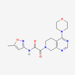 molecular formula C17H20N6O4 B5317260 N-(5-methylisoxazol-3-yl)-2-(4-morpholin-4-yl-5,8-dihydropyrido[3,4-d]pyrimidin-7(6H)-yl)-2-oxoacetamide 