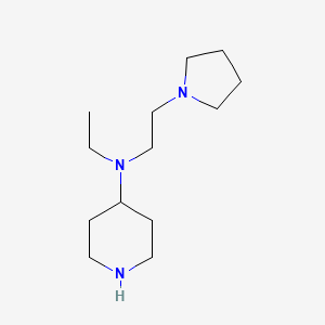 molecular formula C13H27N3 B5317295 N-ethyl-N-[2-(1-pyrrolidinyl)ethyl]-4-piperidinamine dihydrochloride 